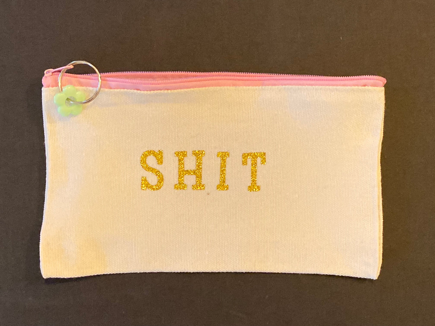 Hand stenciled zipper case