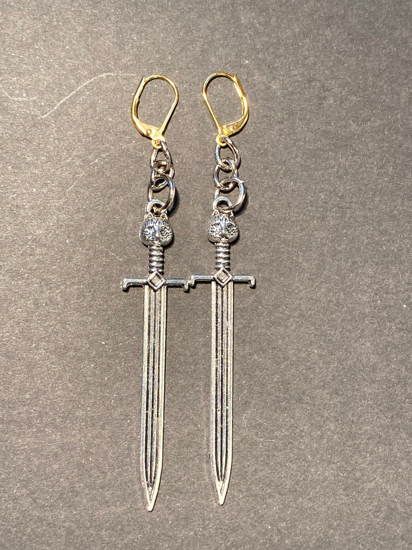 Cat Sword Earrings