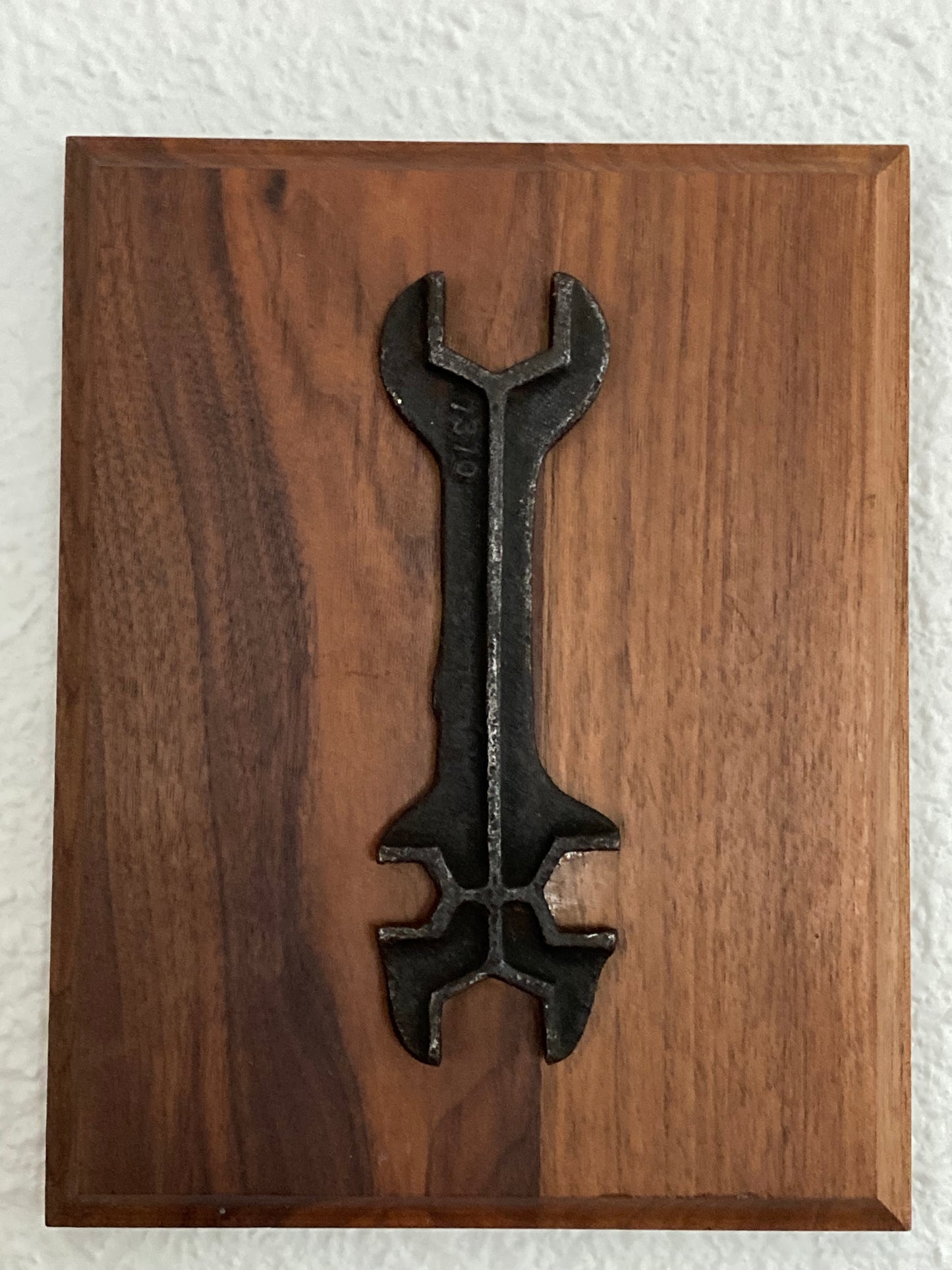 Vintage wrench wall plaque