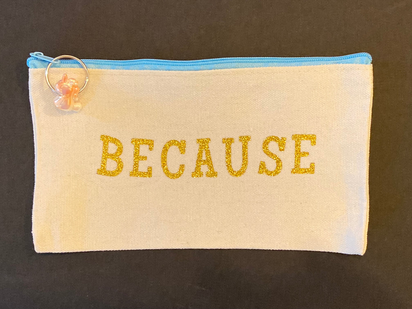 Hand stenciled zipper case