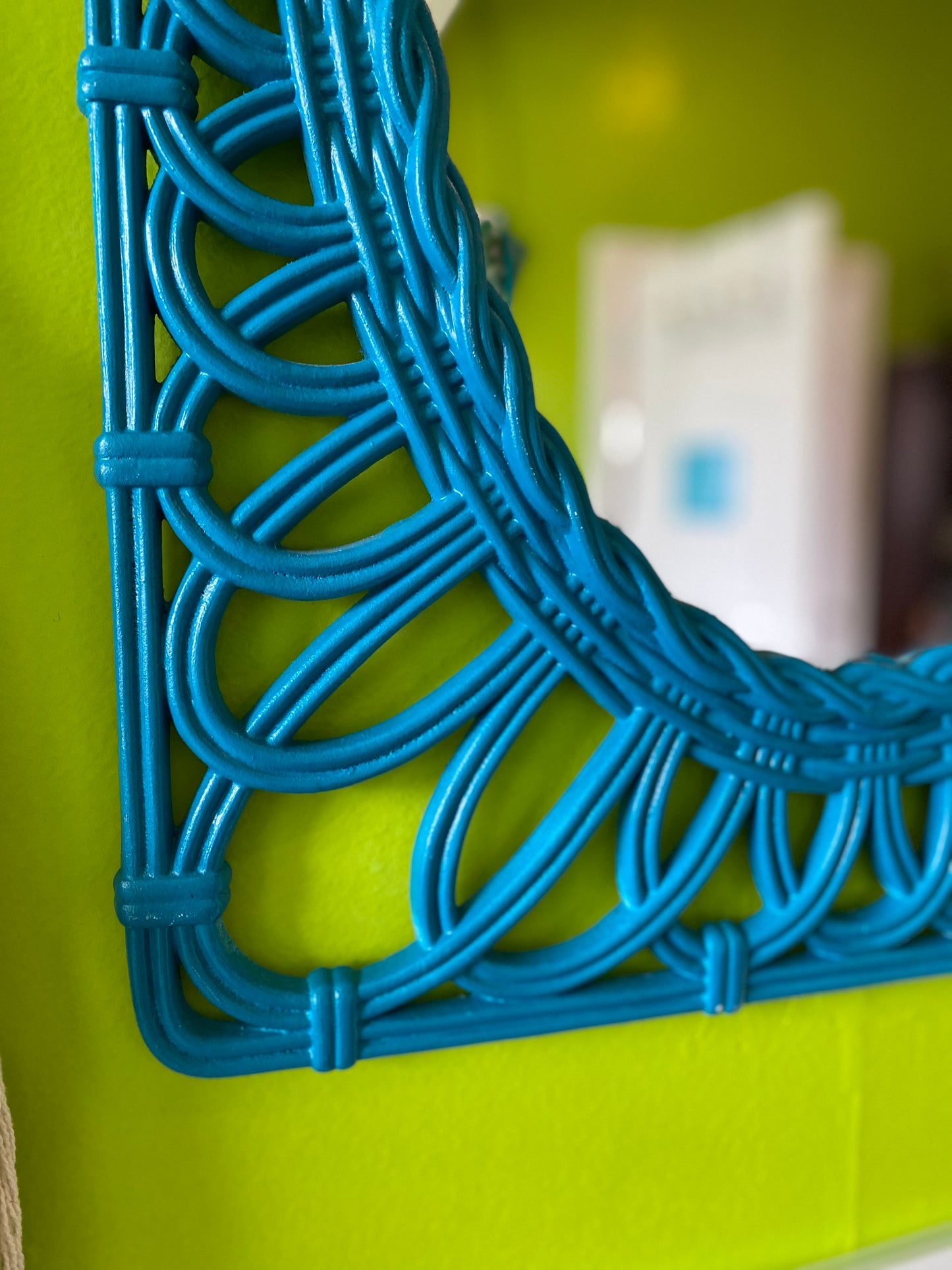 Vintage Faux Bamboo Mirror