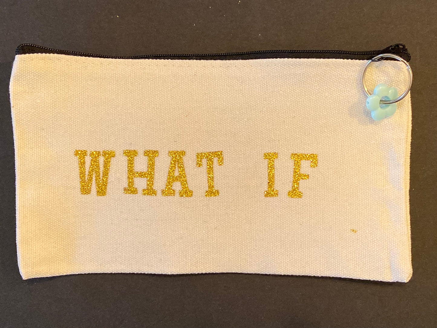 Hand stenciled zipper case