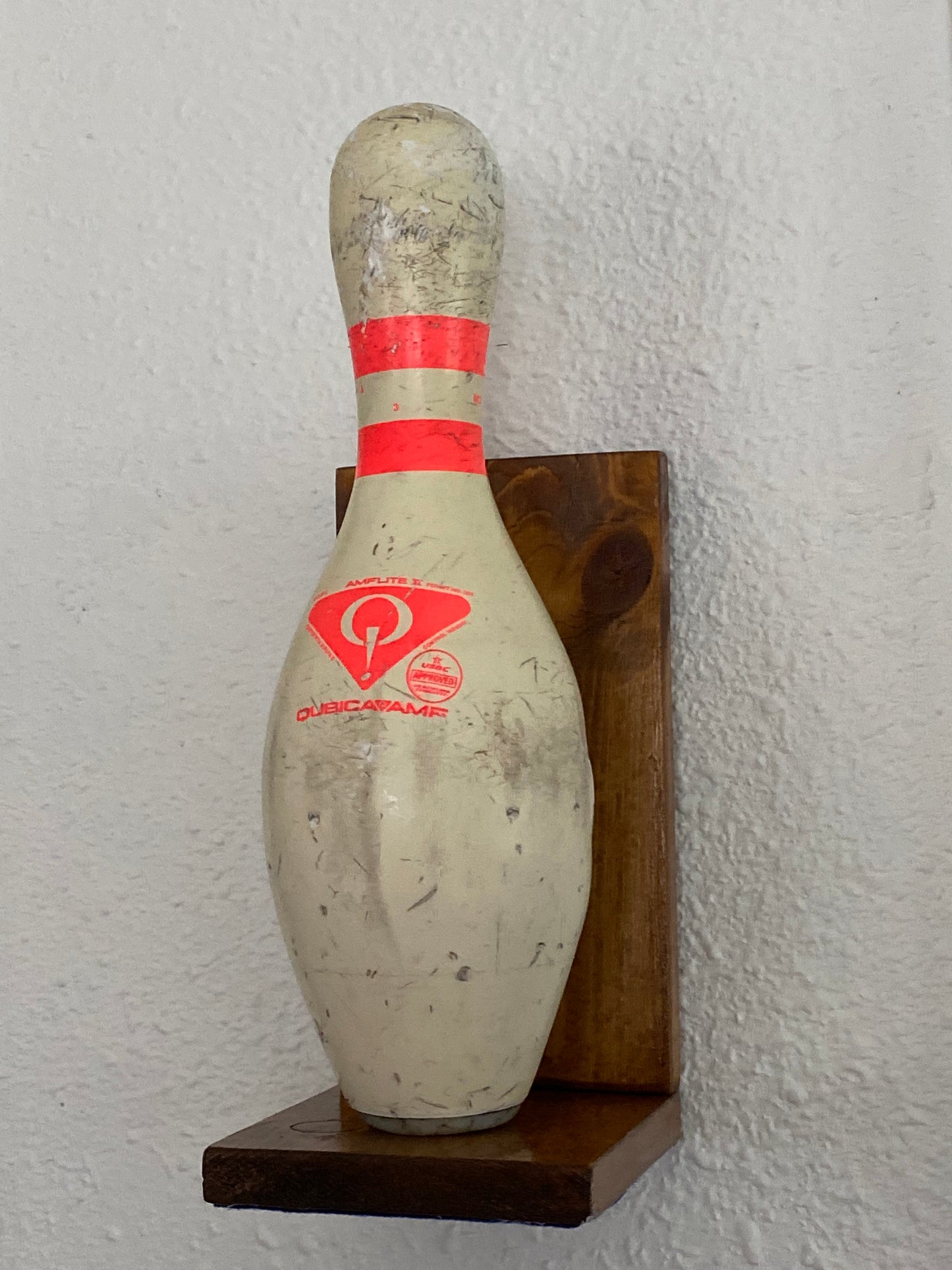 Vintage bowling pin, white