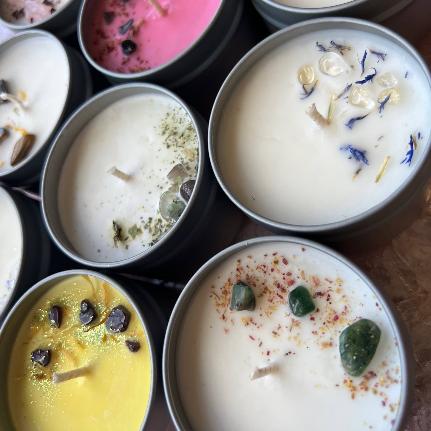 Unlabeled Crystal Candle Tins- Private Label Candle