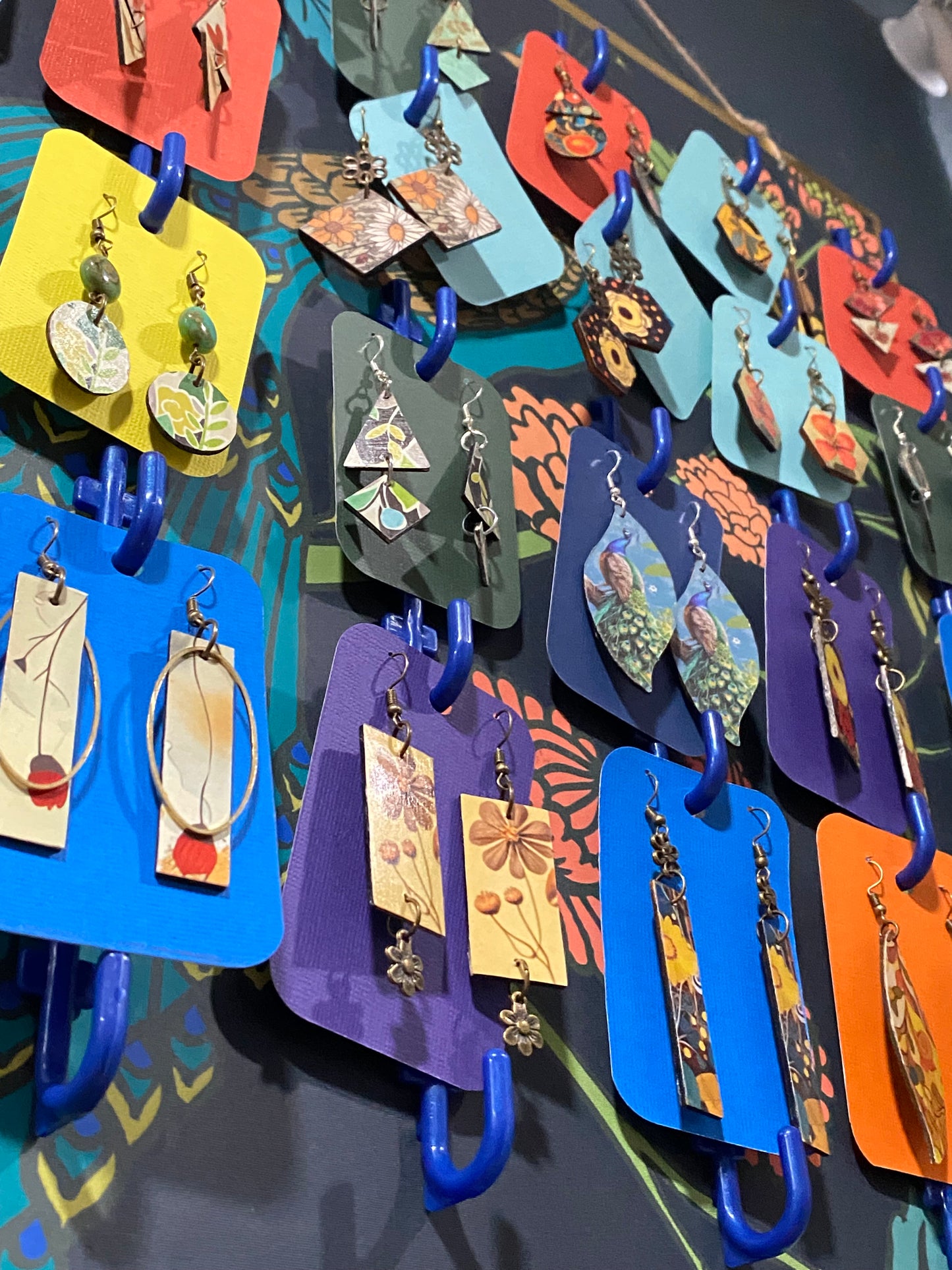 Upcycled tin and wood jewelry