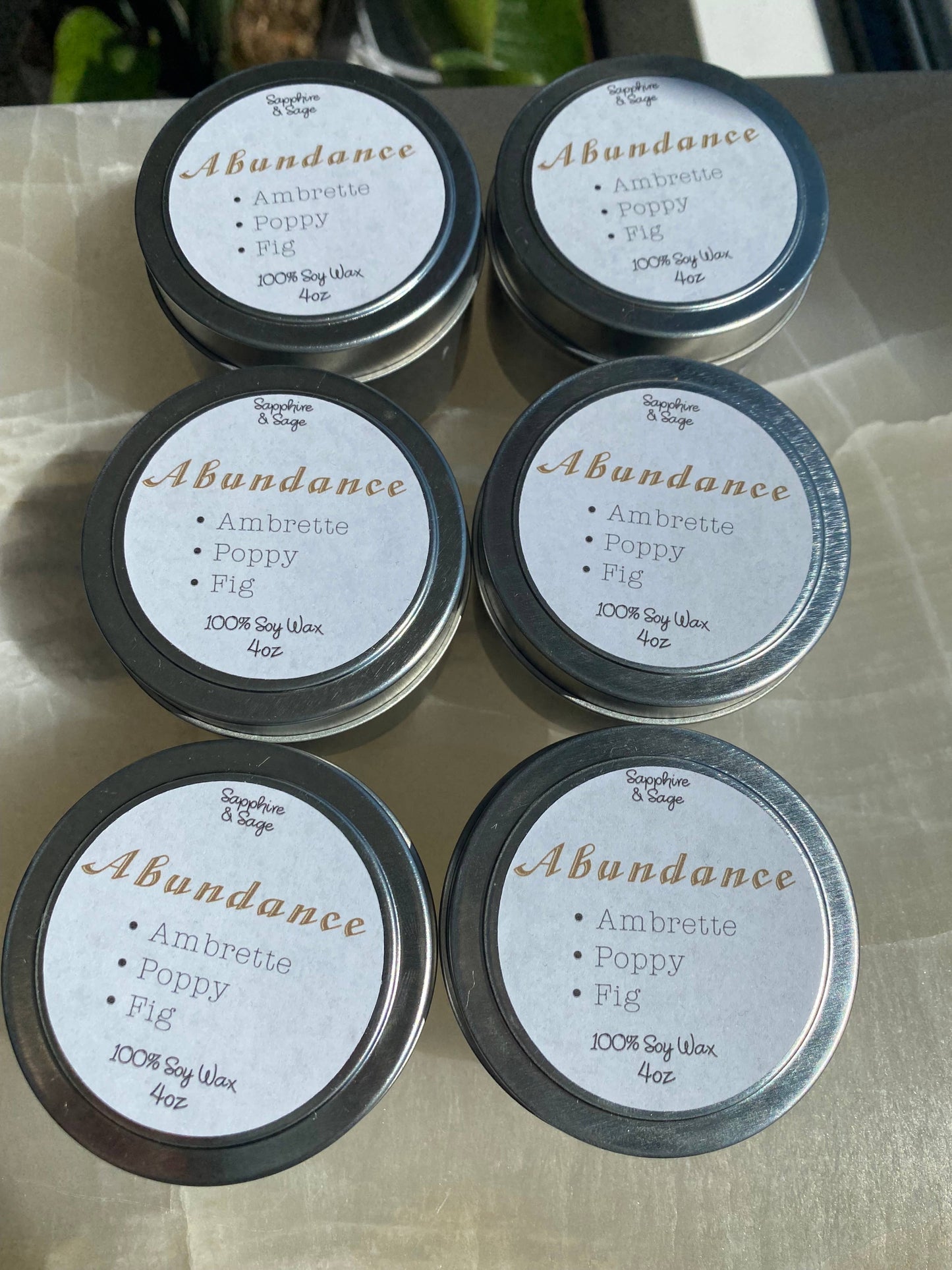 Abundance Crystal Candle