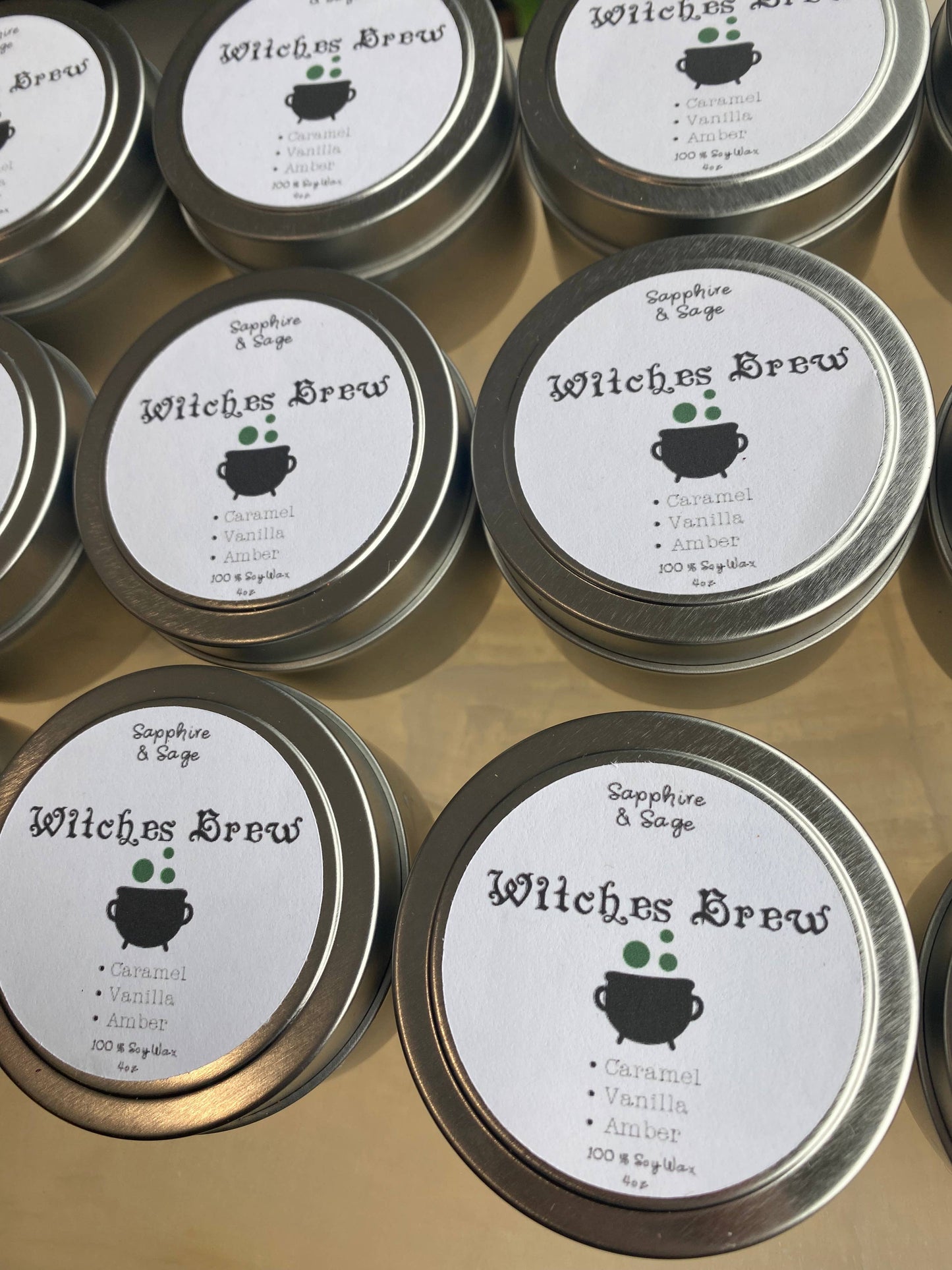 Witches Brew Crystal Candle