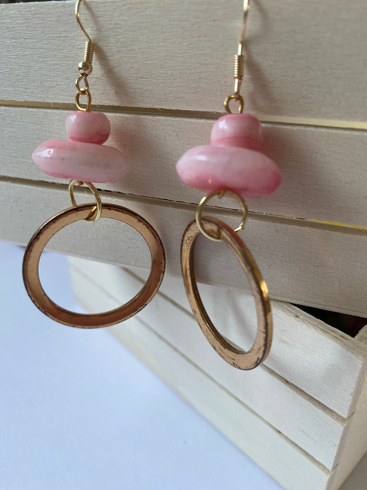 Upcycled hoop earrings