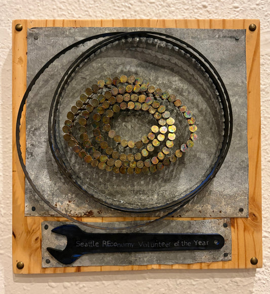 Upcycled wall plaque, 2