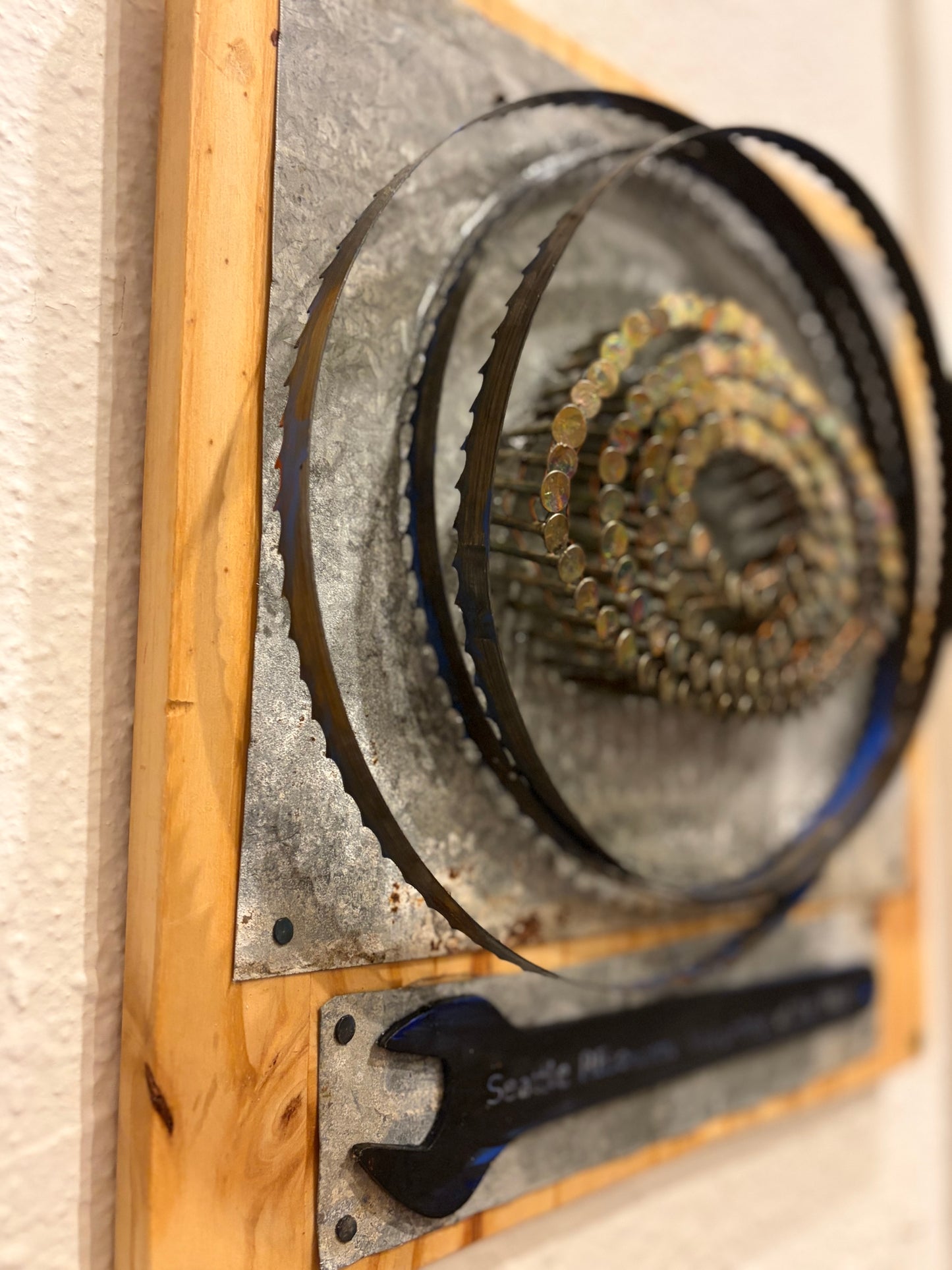 Upcycled wall plaque, 2
