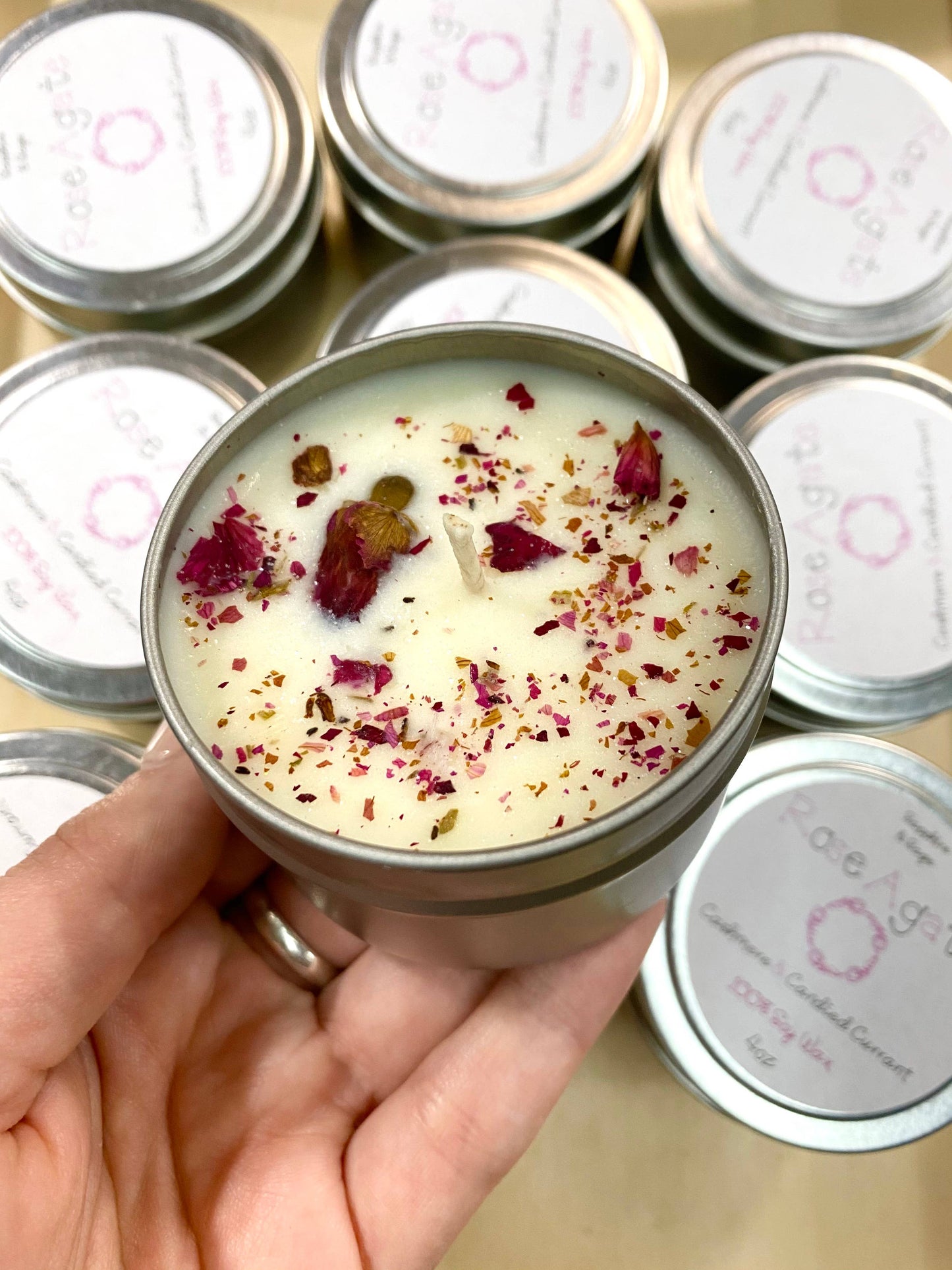 Rose Agate Candle