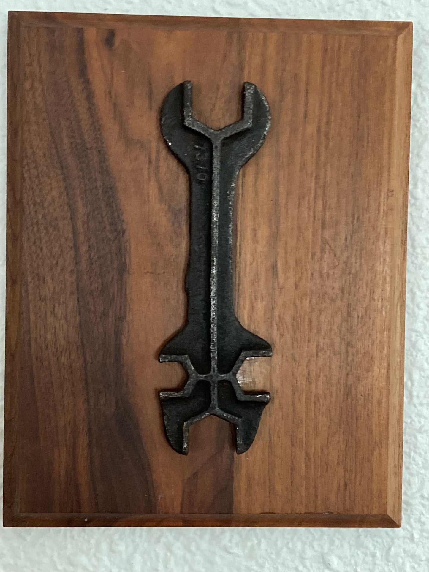 Vintage wrench wall plaque