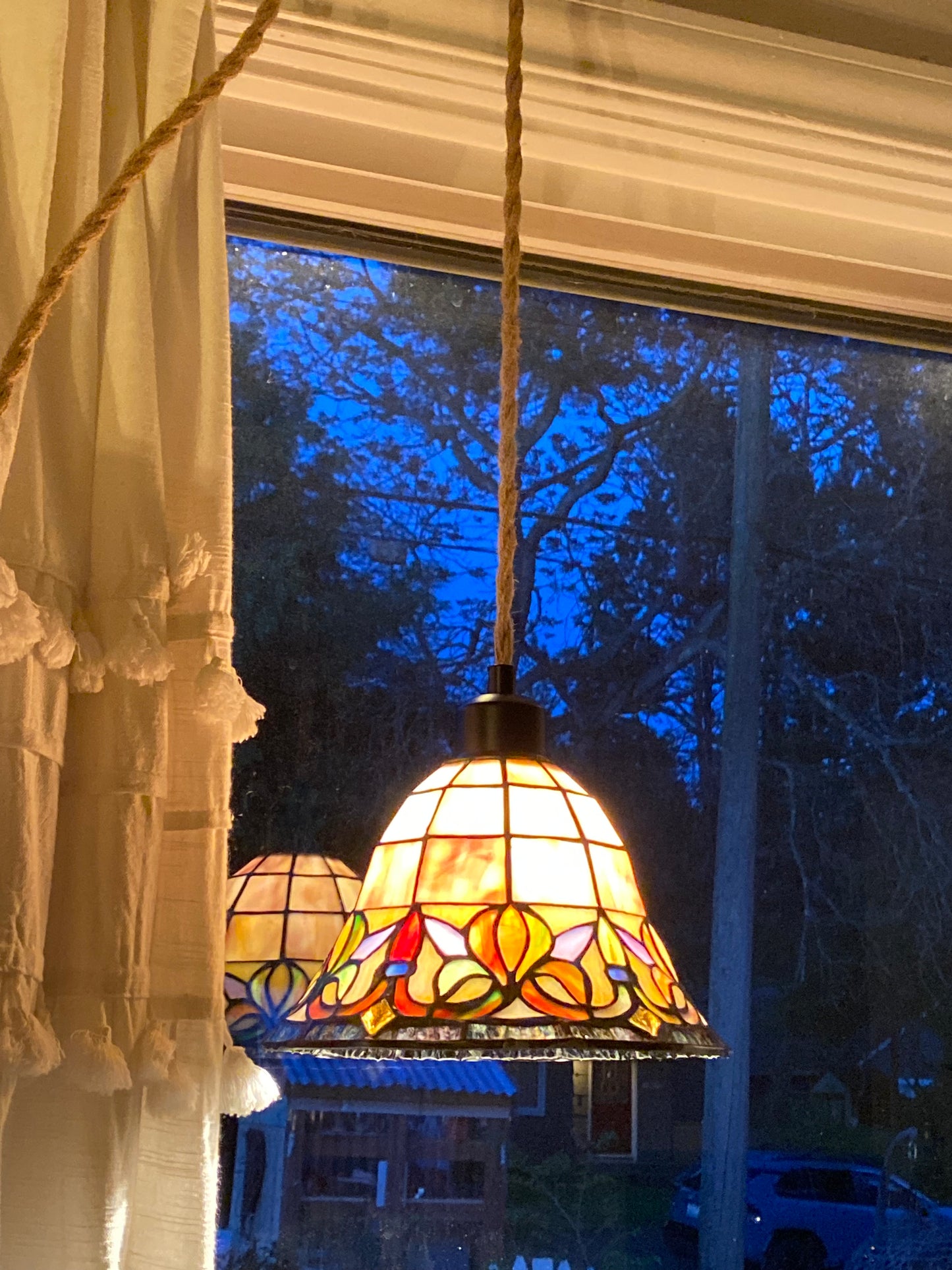 Stained glass pendant /swag light