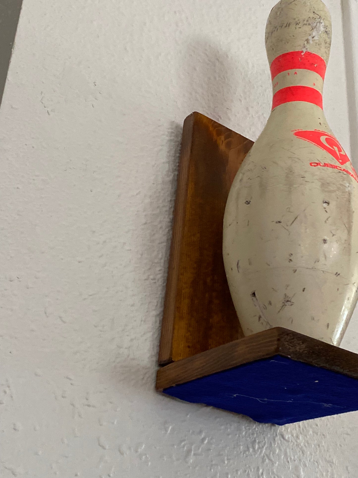 Vintage bowling pin, white