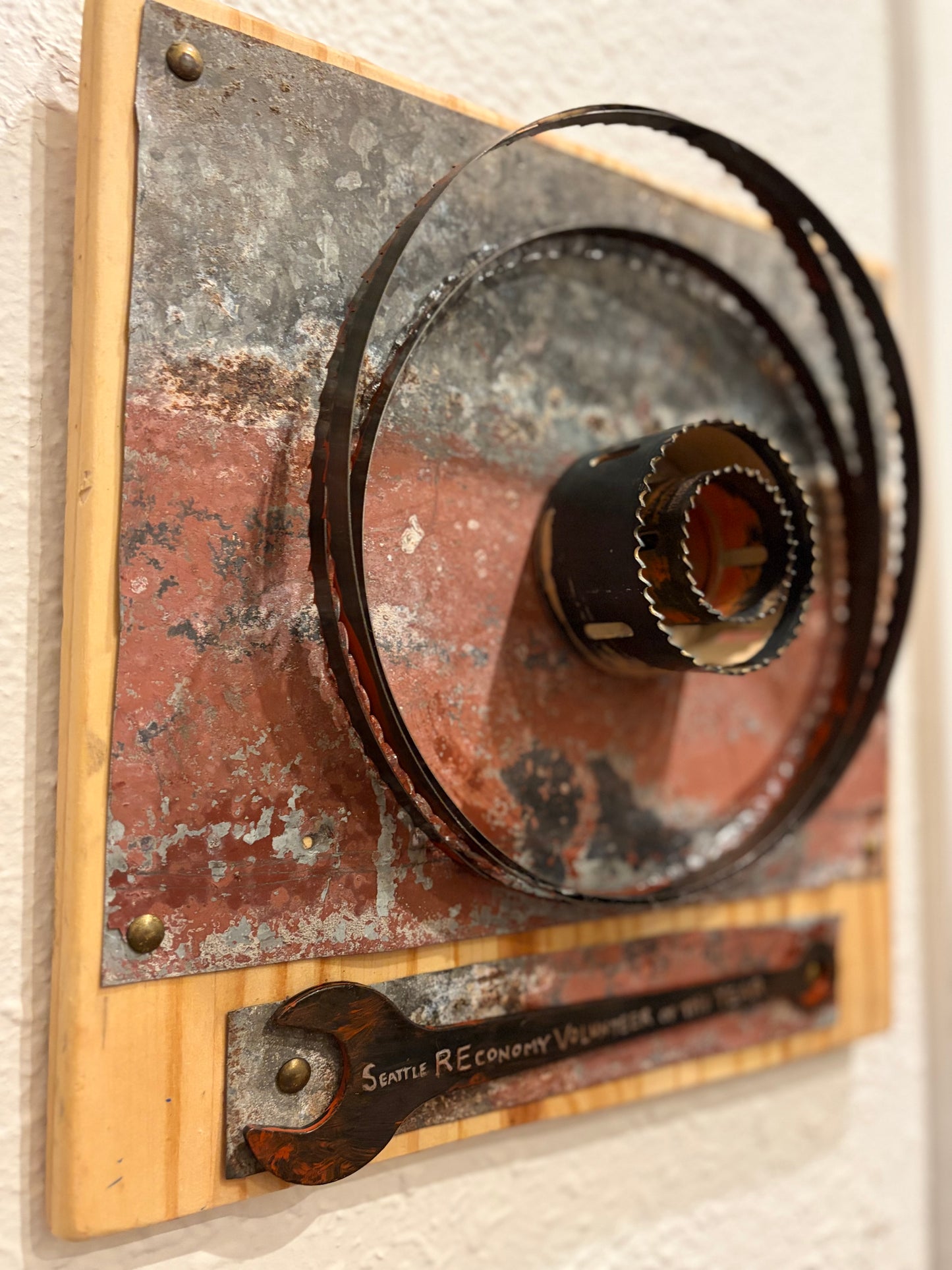 Upcycled wall plaque