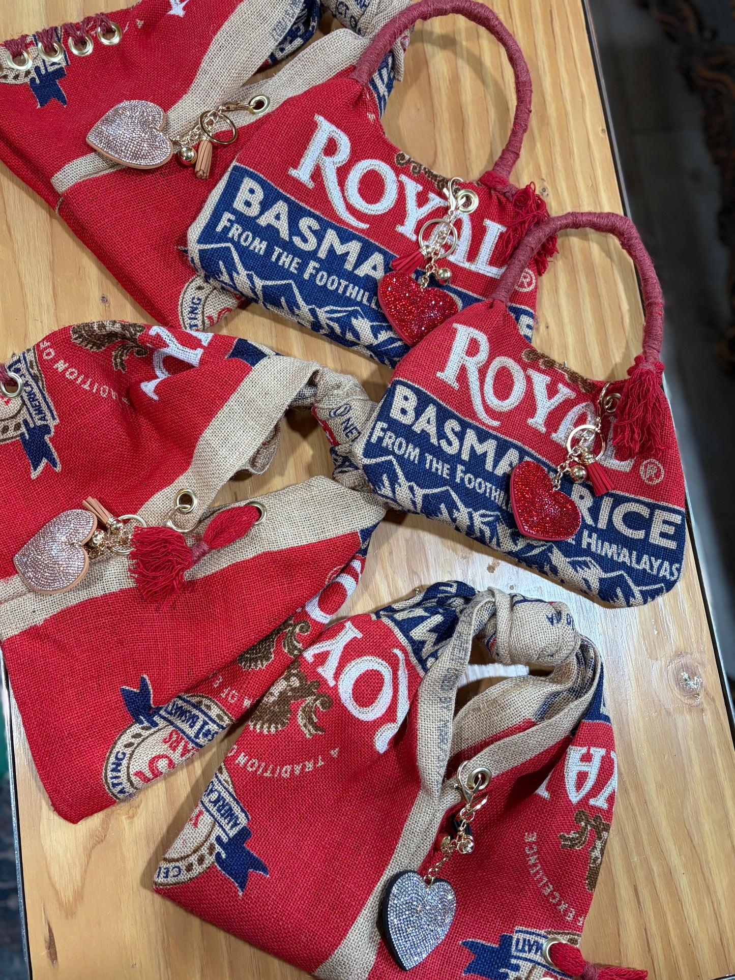 Upcycled Rice Bag- Purses
