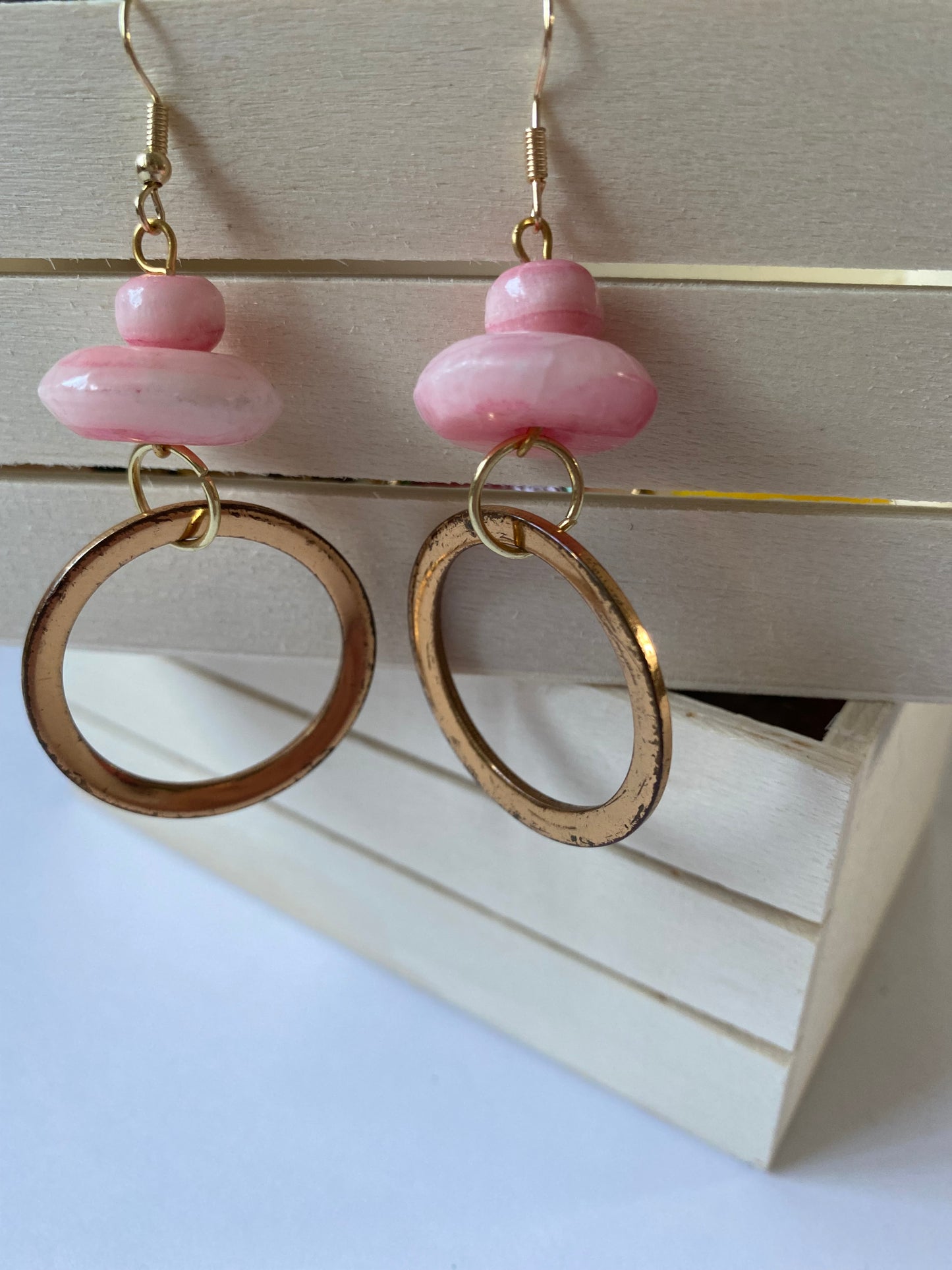 Upcycled hoop earrings