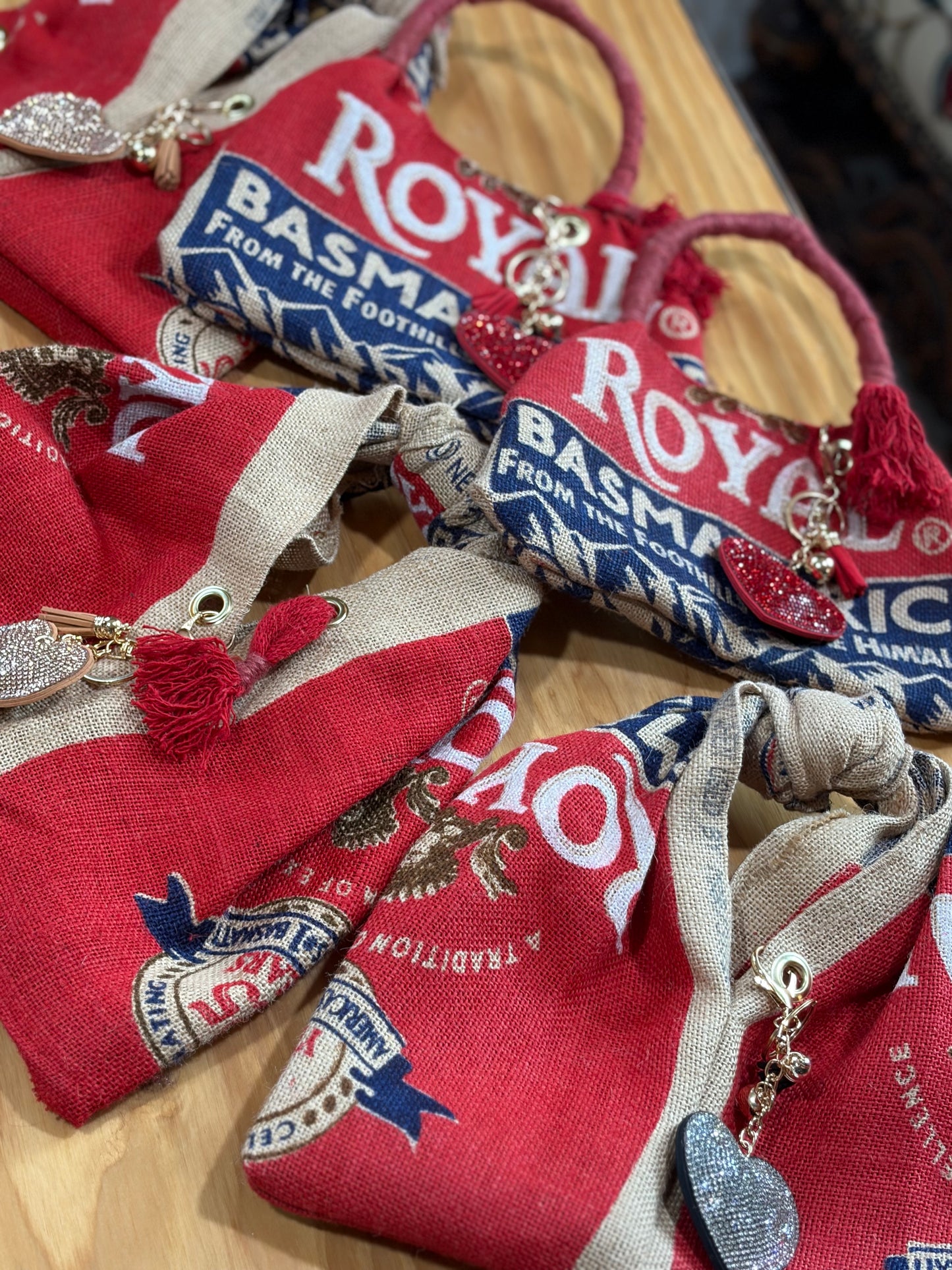 Upcycled Rice Bag- Purses