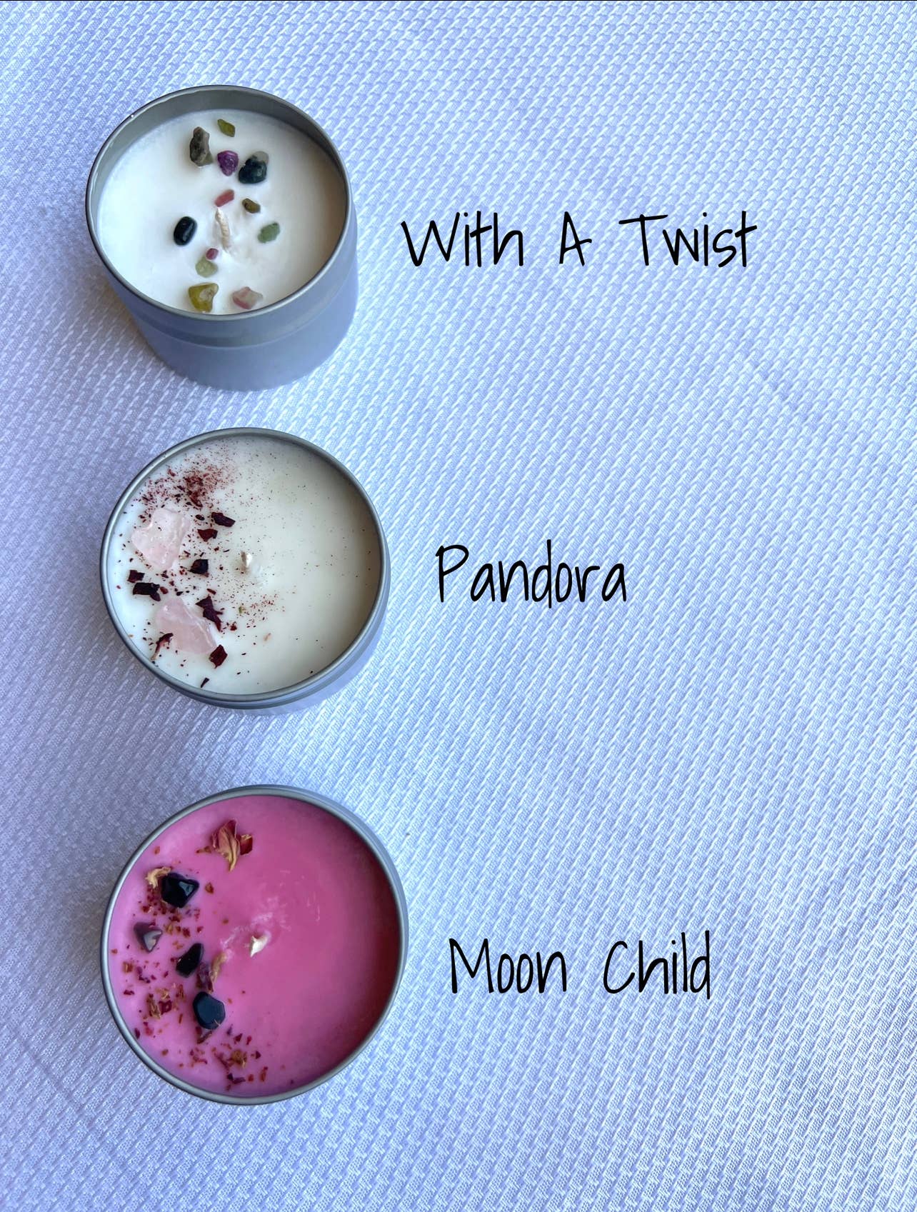 Unlabeled Crystal Candle Tins- Private Label Candle