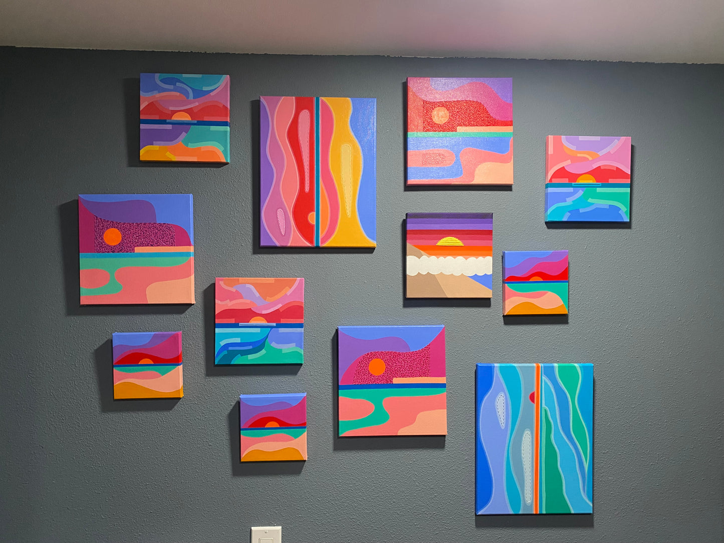 Graphic Threaded Acrylic Works