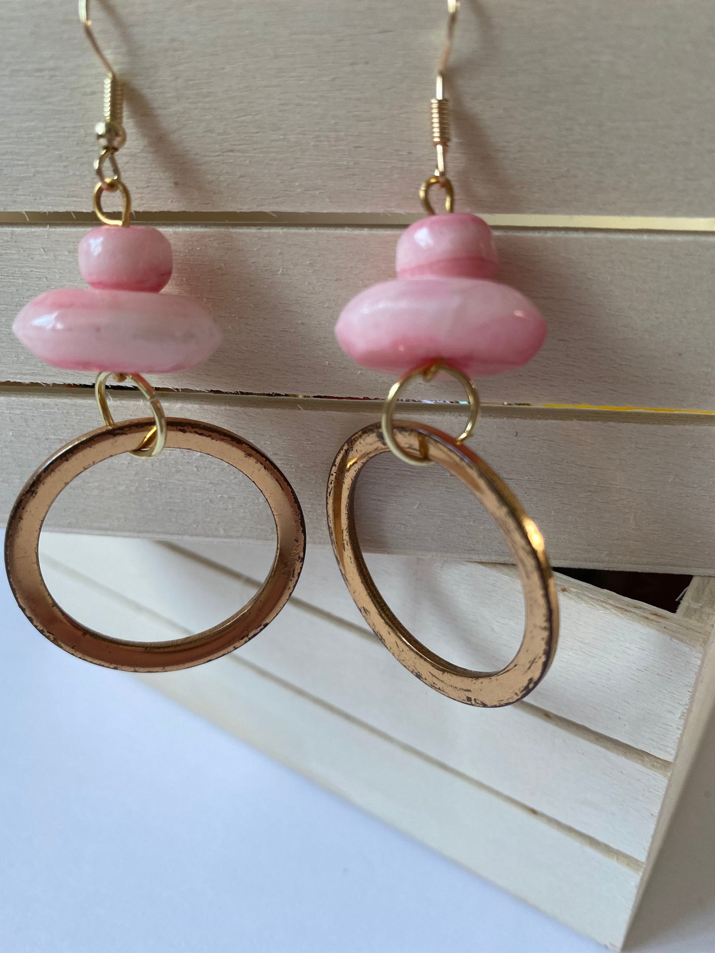 Upcycled hoop earrings