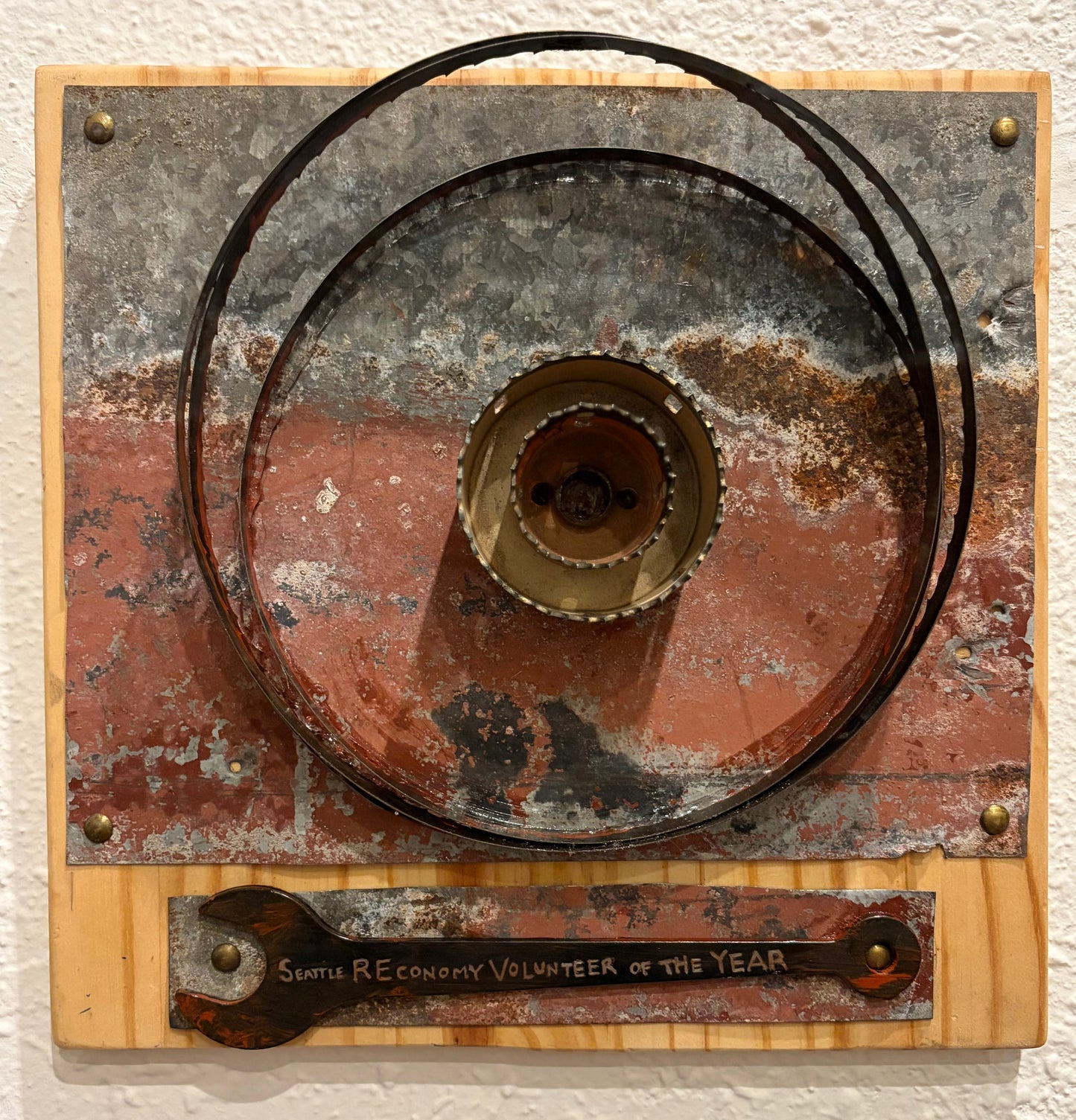 Upcycled wall plaque
