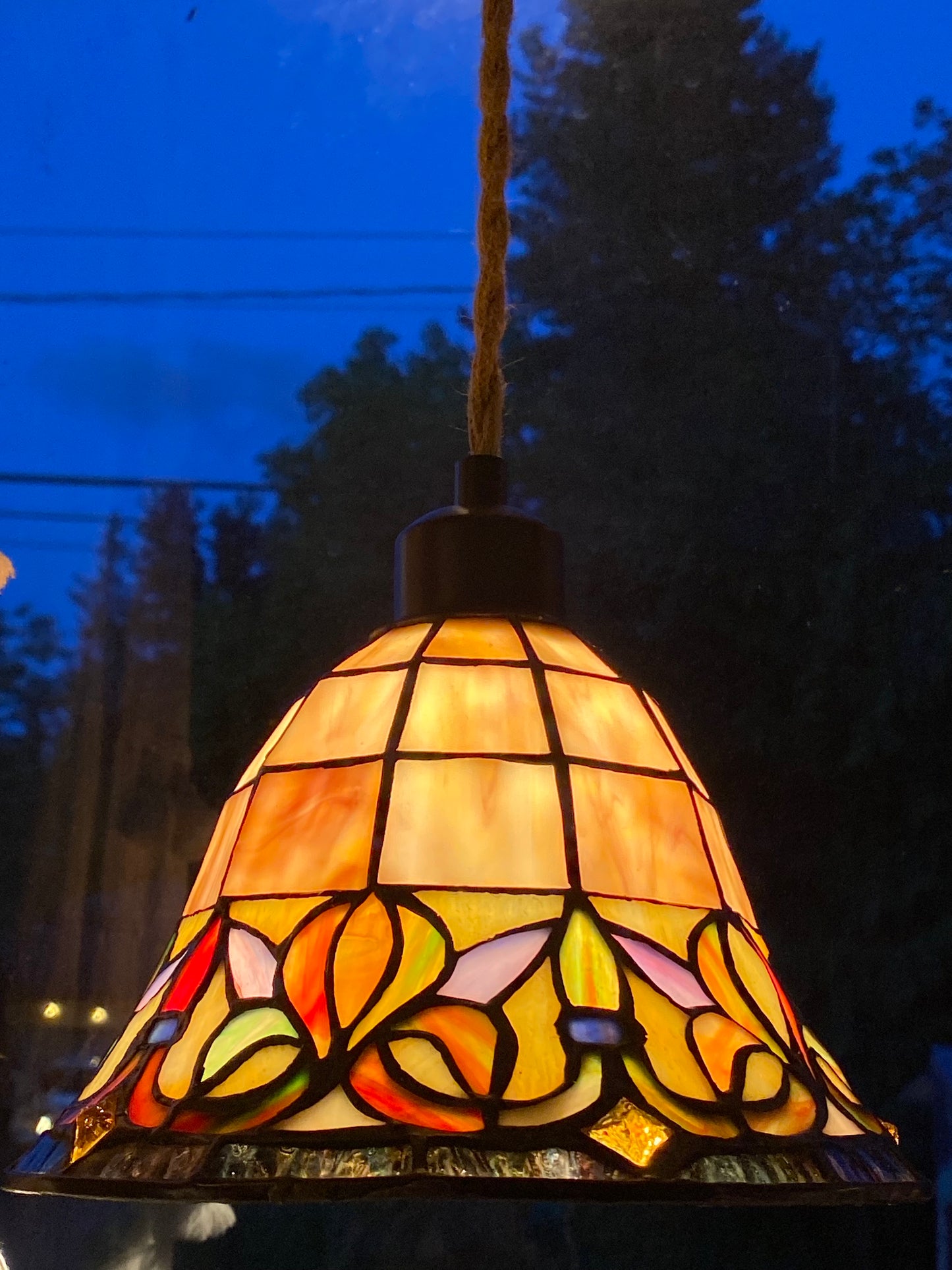 Stained glass pendant /swag light