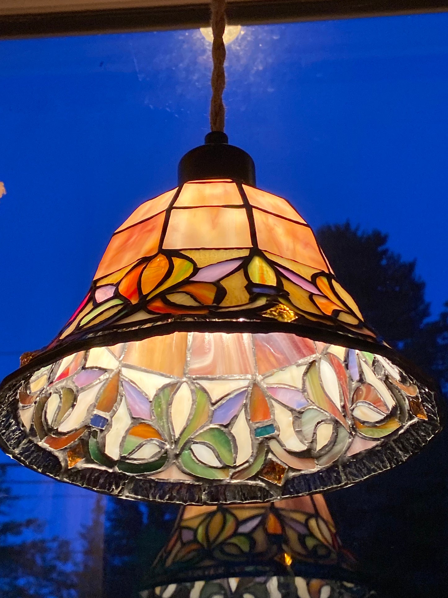 Stained glass pendant /swag light