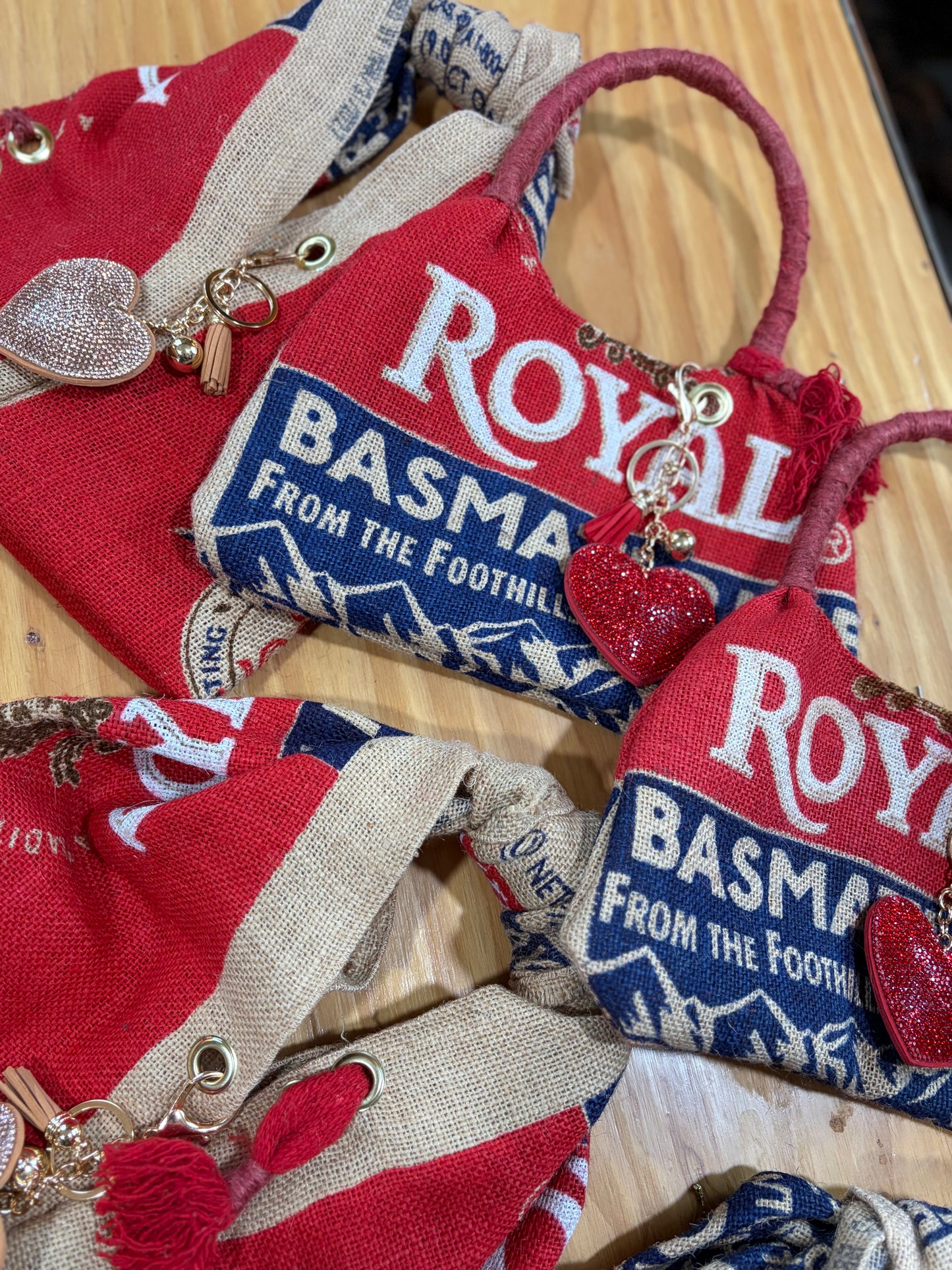 Upcycled Rice Bag- Purses