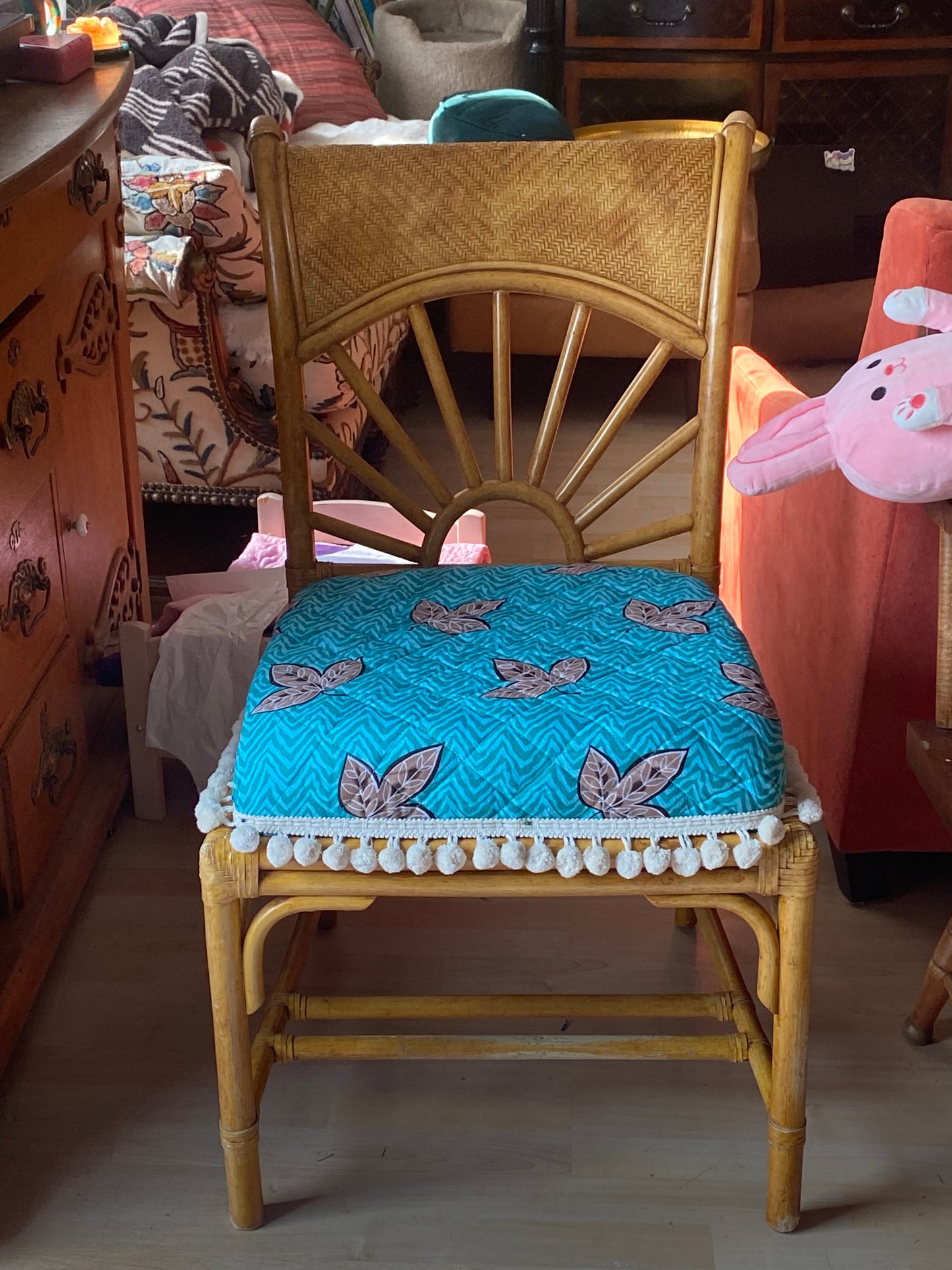 Vintage Bamboo and Rattan Side Chair