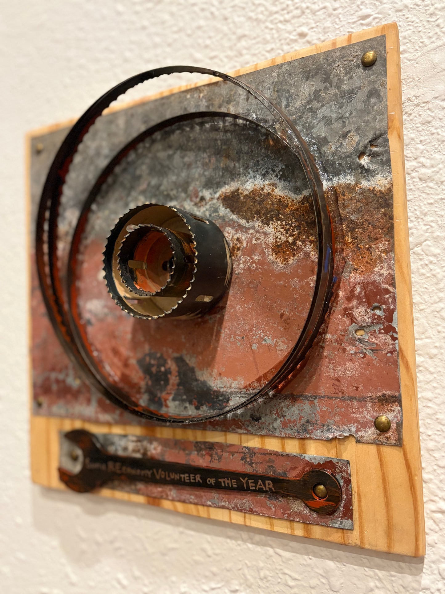 Upcycled wall plaque