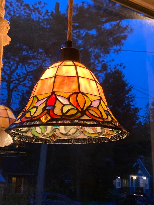 Stained glass pendant /swag light