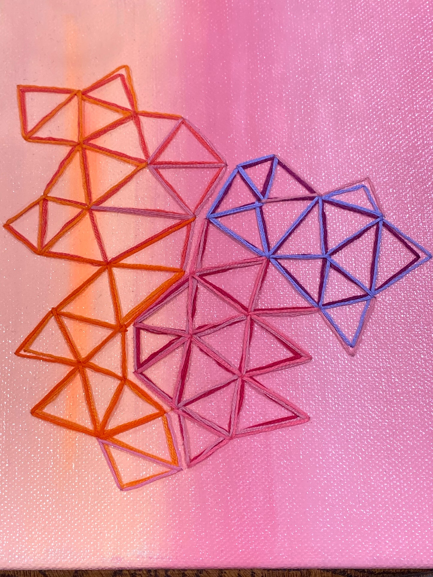 Graphic Threaded Acrylic Works