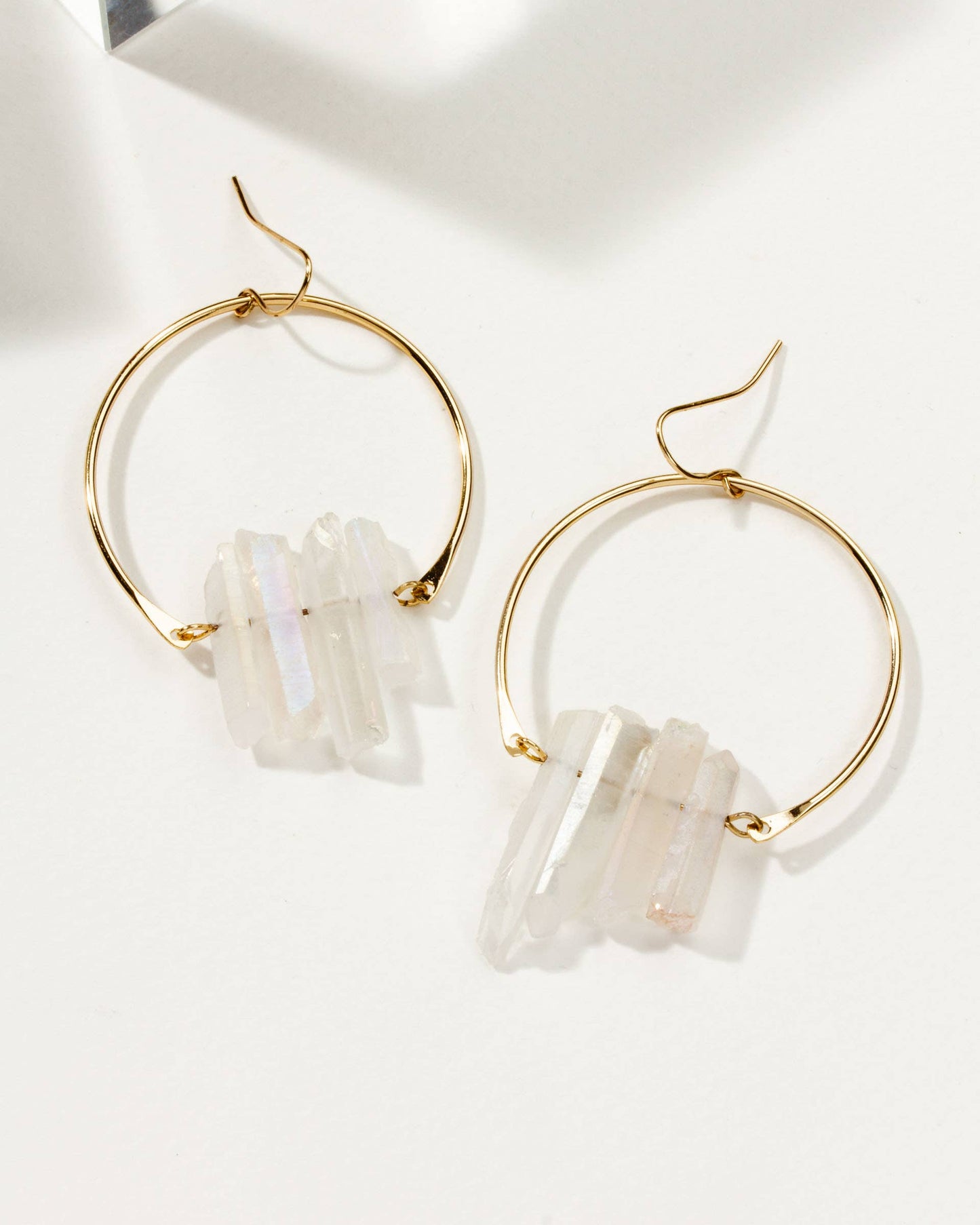 Super Nova Earrings | Clear Quartz Statement Fish Hook